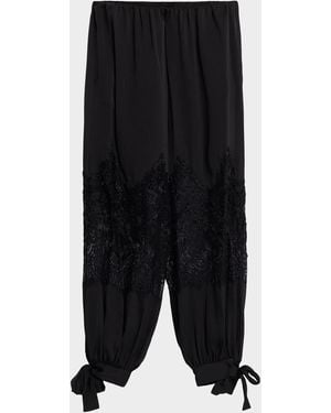 Kobi Halperin Corrine Lace-Inset Balloon Pants - Black
