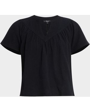 Rails Sayer Gauze Blouse - Black