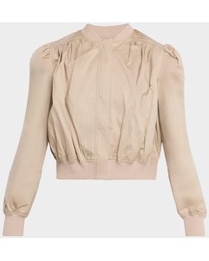 Generation Love Sariah Cotton Sateen Bomber Jacket - Natural