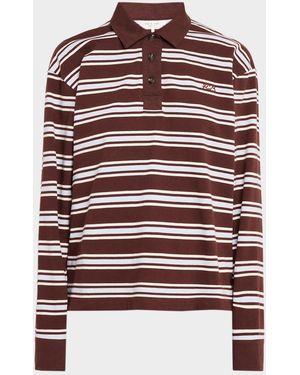 Rag & Bone Rb Rugby Stripe Long-Sleeve Shirt - Red