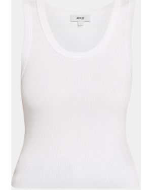 Agolde Shrunken Poppy Tank Top - White
