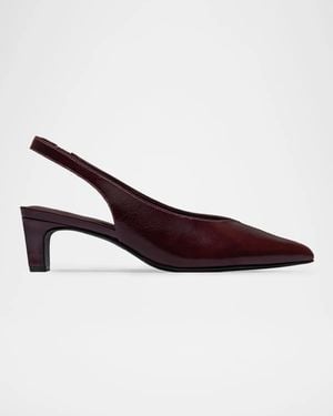 Bernardo 50Mm Maude Leather Slingback Pumps - Brown