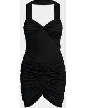BCBGMAXAZRIA Zoe Strapless Ruched Jersey Mini Dress - Black