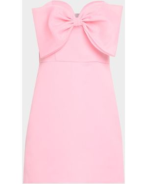 As It May Noema Bow Strapless Mini Dress - Pink