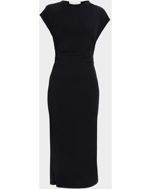 SABLYN Mesa Slouchy Mock-Neck Midi Dress - Black