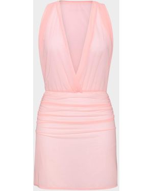Sunshine 79 Maximal Mesh Mini Dress - Pink