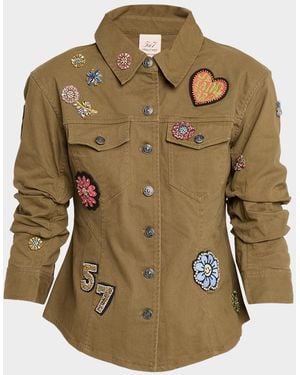 Cinq À Sept Canyon Retro Love Scrunched Jacket - Green