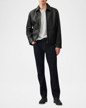 Rodd & Gunn Apos;S Haymarket Leather Jacket - Black