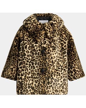 Givenchy Leopard-Print Faux-Fur Jacket - Natural