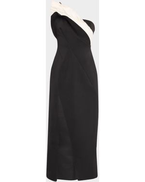 Acler Droxford Two-Tone Midi Dress - Black
