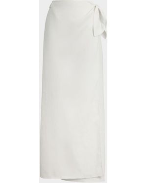 Ralph Lauren Trina Linen Maxi Skirt - White