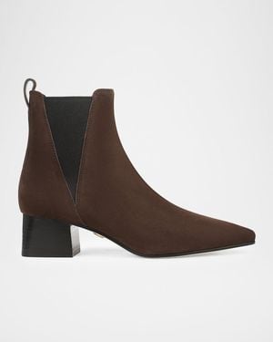 Veronica Beard Astra Suede Ankle Boots - Brown