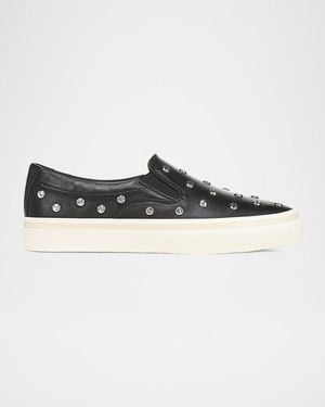 Vince Blair 30Mm Studded Leather Loafers - Black