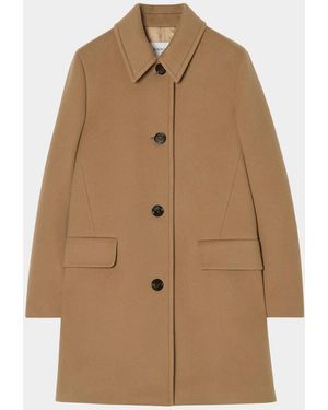 Burberry Gosford Wool-Cashmere Single-Breasted Coat - Brown