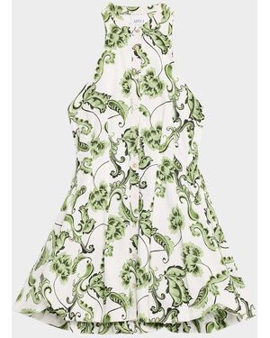 MISA Los Angles Risha Sleeveless Mini Shirtdress - White