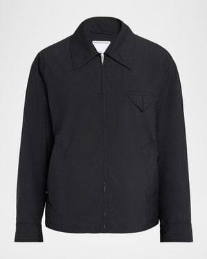 BOTTEGA VENETA 23AW ネイビーノッチドラペルカラー ジャケット ブラック/ダークブルーストライプ ウール ジャケット| Bottega