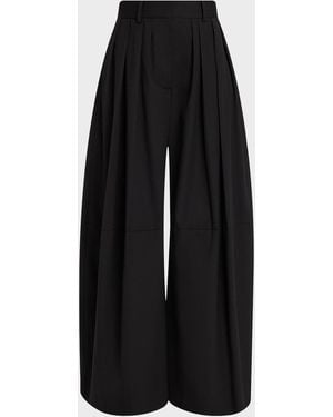 Only Child Stona Pleated Wool Pants - Black