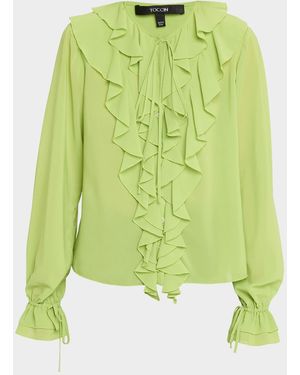 Toccin Tobi Ruffle Blouse - Green