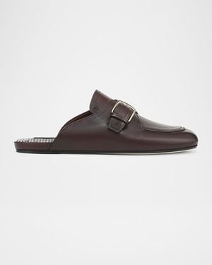 Vince Minetta Leather Buckle Mules - Brown