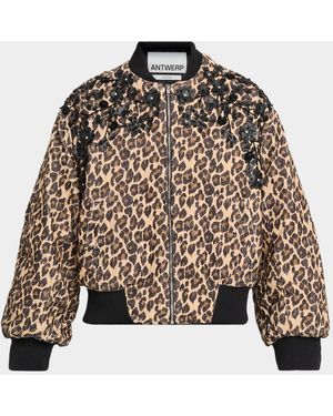 Essentiel Antwerp Kasenembo Embroidered Bomber Jacket - Black