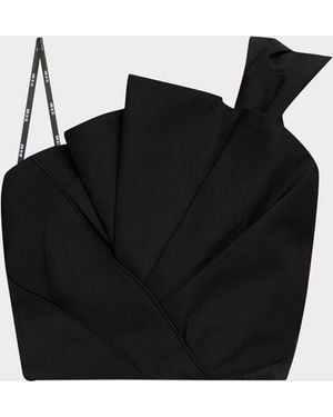 JBQ Opal Pleated Crop Top - Black