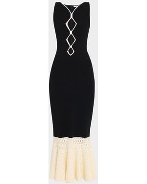 Et Ochs Maude Crochet-Hem Knit Midi Dress - Black