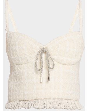 Area Tweed Lady Bustier Top - Natural