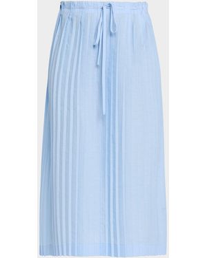 TOTEME Belted Pleated Skirt - Blue