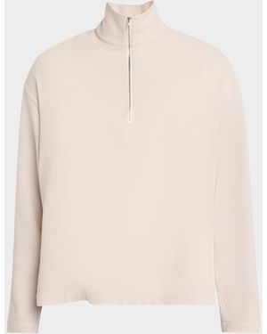 FRAME Apos;S Wool Quarter-Zip Sweater - Natural