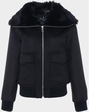 Gorski Jacket With Select Lamb Shearling Collar - Black
