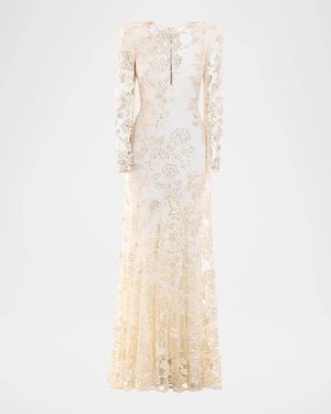 Zhivago Poetry Remains Sequin-Embellished Mermaid Gown - Natural