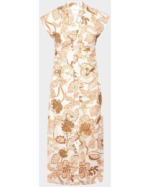 MISA Los Angles Niara Midi Dress - Metallic