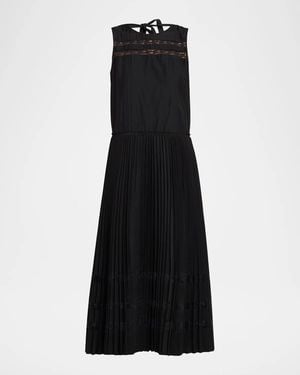 3.1 Phillip Lim Pleated A-Line Midi Dress - Black