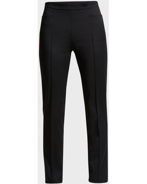 Akris Punto Franca Mid-Rise Cropped Pants - Blue