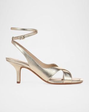 Vince Lola 65Mm Leather Strappy Sandals - Natural