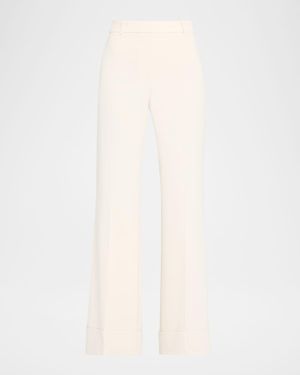 Kobi Halperin Emily Mid-Rise Flare-Leg Pants - Natural