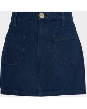 FAVORITE DAUGHTER The Mimi Denim Mini Skirt - Blue