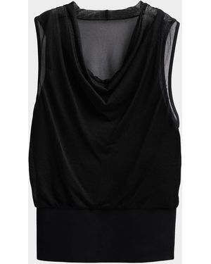 Jonathan Simkhai Cara Cowlneck Tank - Black