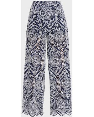 Generation Love Fifi Cotton Eyelet Pants - Blue
