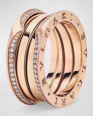 BVLGARI And Diamond B.Zero1 Three-Band Ring - Natural