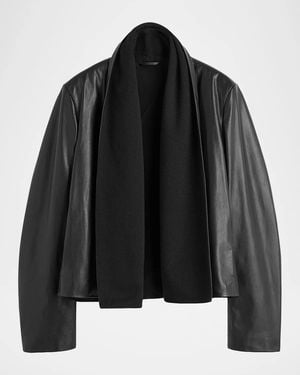 TOTEME Scarf Leather Jacket - Black