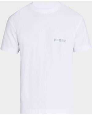 Purple Nail Graphic Logo T-Shirt - White