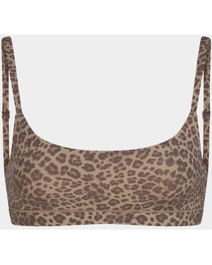 Skims Fits Everybody Scoop-Neck Bralette - Gray