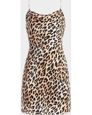 Alice + Olivia Harmony Draped Mini Slipdress - Natural