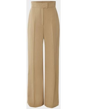 Carolina Herrera Diane High-Waisted Wide-Leg Pants - Natural