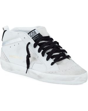 Golden Goose Midstar Croco High-Top Court Sneakers - White