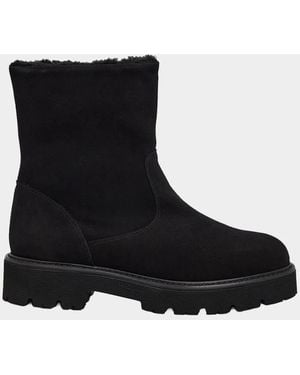 Aquatalia 40Mm Eloise Shearling-Lined Suede Ankle Boots - Black