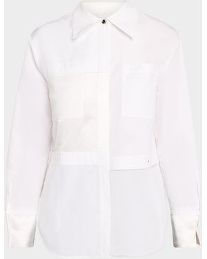 Jason Wu X Robert Rauschenberg Collage Patchwork Shirt - White