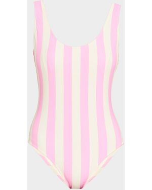 Solid & Striped The Anne-Marie Striped One-Piece Swimsuit - Pink