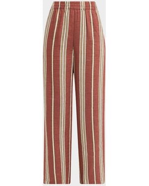 A.L.C. Tyler Stripe Linen Pants - Red